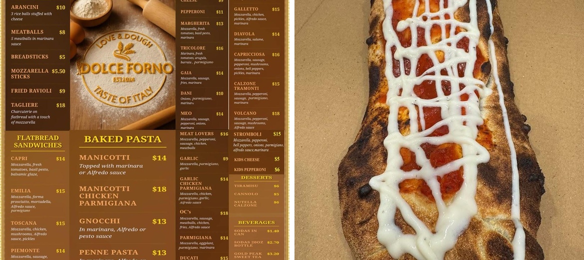 Dolce Forno Menu